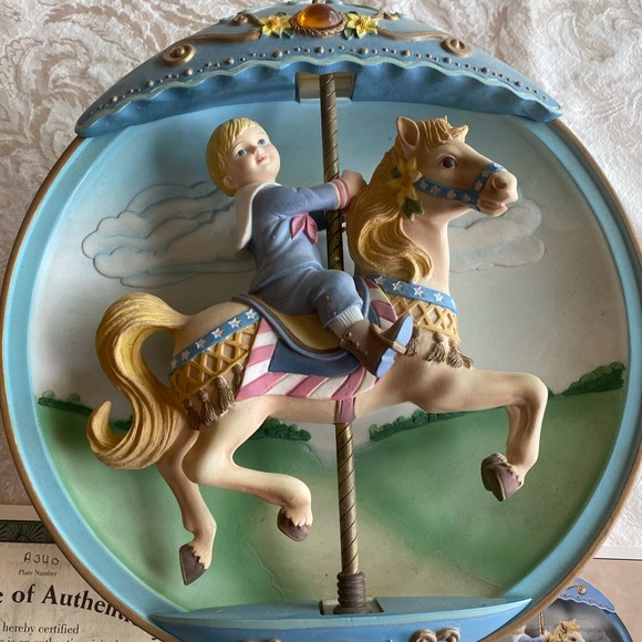 3rd PLATE VINTAGE 1994 ‘ALL ABOARD’ of the BRADFORD EXCHANGE COLLECTION - Picture 4 of 10